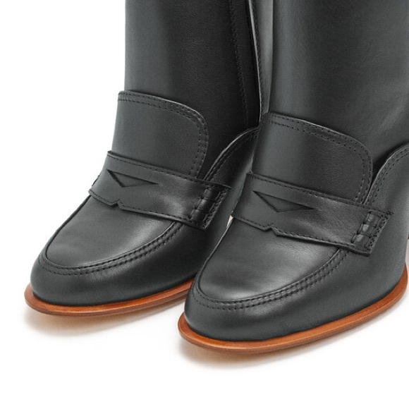 $1200 Loewe black loafer boot 38 New - Picture 3 of 8